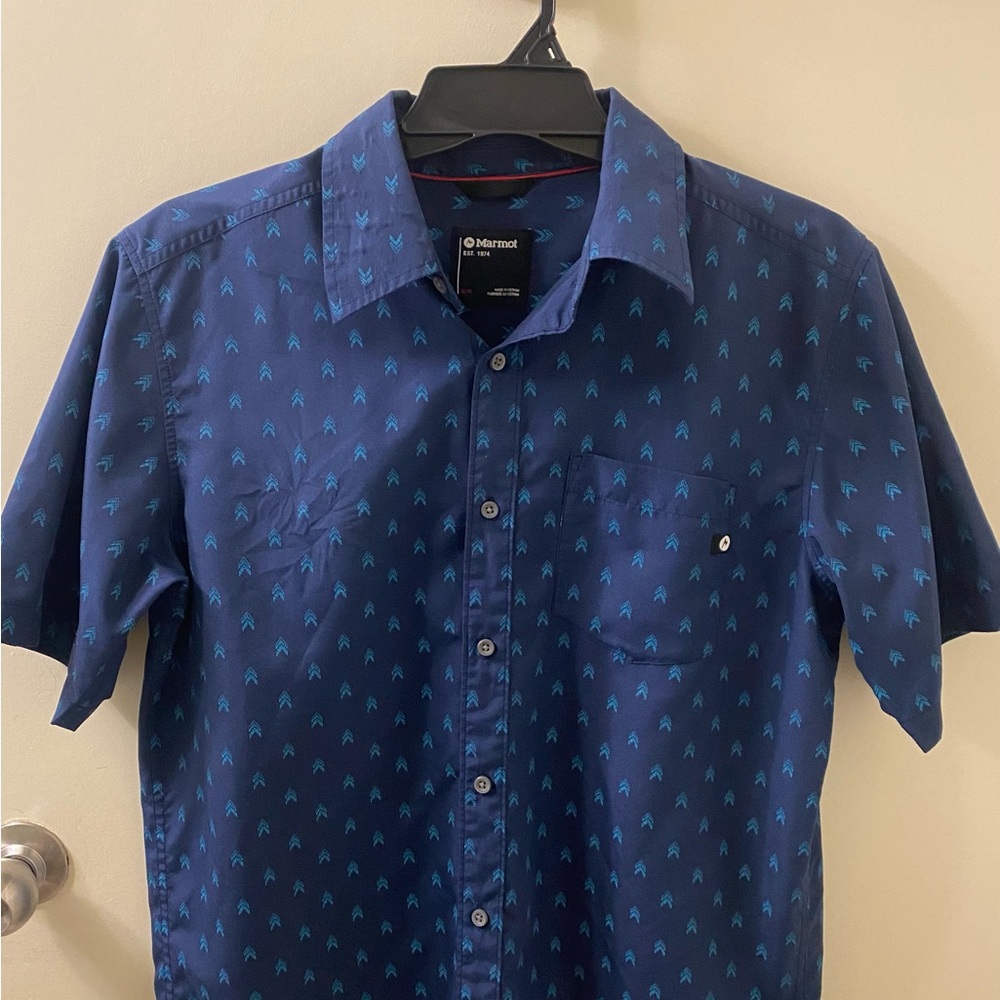Marmot Men's Blue Patterned Shirt